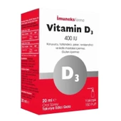 İmuneks Vitamin D3 400 IU 20 ml (Bebeklerin kullanımına uygundur.) - 1