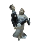 Polyester Gelin Damat Biblo Kucakta Siyah 18,5cm - 2