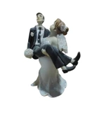 Polyester Gelin Damat Biblo Kucakta Siyah 18,5cm - 3