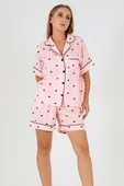 DoReMi Black Hearts Kısa Kollu Kadın Şortlu Pijama Takım thumbnail 2