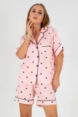 DoReMi Black Hearts Kısa Kollu Kadın Şortlu Pijama Takım thumbnail 8