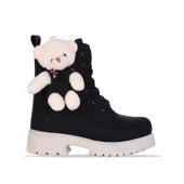 Twingo 2150 Siyah Zümrüt Ayıcıklı Kız Çocuk Kürklü Bot thumbnail 1