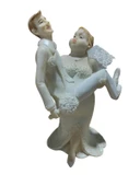 Polyester Gelin Damat Biblo Kucakta Beyaz 18,5cm - 1