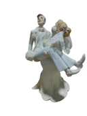 Polyester Gelin Damat Biblo Kucakta Beyaz 18,5cm - 2