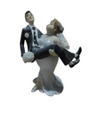 Polyester Gelin Damat Biblo Kucakta Siyah 18,5cm - 1