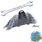 İki Ağızlı Anahtar Seti Takımı 12'li Çatal Ağız Ağızlı Tip Anahtar Chrome Vanadium - 1