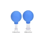 Mika Silikon Vakumlu Yüz Masaj Kupası 2'li Set Mavi Renk - 2