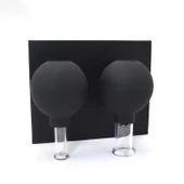 Mika Silikon Vakumlu Yüz Masaj Kupası 2'li Set Siyah Renk thumbnail 3