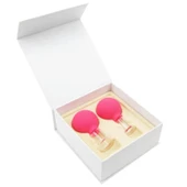 Mika Silikon Vakumlu Yüz Masaj Kupası 2'li Set Gül Pembe Renk thumbnail 3