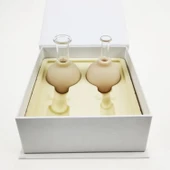 Mika Silikon Vakumlu Yüz Masaj Kupası 2'li Set Bej Renk thumbnail 3