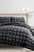 Evlen Home Collection Puff Yatak Örtüsü Seti Tek Kişilik El İşi Pamuklu Yorgan Uyku Takımı 2 Parça - 1