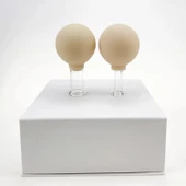 Mika Silikon Vakumlu Yüz Masaj Kupası 2'li Set Bej Renk thumbnail 4