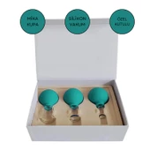 Mika Silikon Vakumlu Yüz Masaj Kupası 3'lü Set Yeşil Renk thumbnail 1