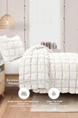 Evlen Home Collection Puff Yatak Örtüsü Seti Tek Kişilik El İşi Pamuklu Yorgan Uyku Takımı 2 Parça - 11