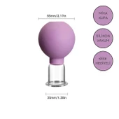 Mika Silikon Vakumlu Yüz ve Boyun İçin Masaj Kupası No:3 Mor Renk - 1