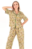 DoReMi Floral Kısa Kollu Kadın Pijama Takım thumbnail 4