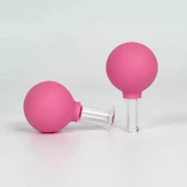 Mika Silikon Vakumlu Yüz Masaj Kupası 2'li Set Gül Pembe Renk thumbnail 4