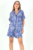 DoReMi Desenli Kısa Kollu Kadın Şortlu Pijama Takım thumbnail 7