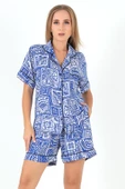 DoReMi Desenli Kısa Kollu Kadın Şortlu Pijama Takım thumbnail 4