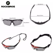 Rockbros Polarize %100 UV korumalı Beyaz 5 LENSLİ Bisiklet Spor Dağ Kayak Gözlüğü - 3