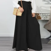 Keten Günlük Yazlık Kemerli Kadın Pantolon Şalvar thumbnail 2