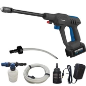 Hyundai HYW45LI Akülü Basınçlı Yıkama Tabancası | 45 Bar – 21V 4Ah Batarya – 3 Kademeli Basınç Ayarı – Köpük Aparatlı – Kömürsüz Motor – Karton Kutulu - 1