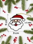 Yılbaşı Çam Ağacı Süsleri Noel Baba x2, Kar Tanesi x 2 - 2