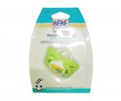 Bebedor 6+ Ay Desenli Silikon Damaklı Uçlu Emzik - Yeşil ortası saı desenli - 1