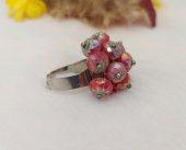 Hdmarketim Otantik Kırmızı Boncuklu Kadın Yüzük Ayarlanabilir Ölçü thumbnail 2