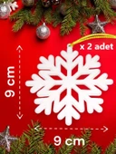Yılbaşı Çam Ağacı Süsleri Noel Baba x2, Kar Tanesi x 2 - 3