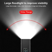 2xXML-T6 LED Su Geçirmez Bisiklet Farı PowerBank 4800Mah Pil - 3