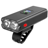 2xXML-T6 LED Su Geçirmez Bisiklet Farı PowerBank 4800Mah Pil - 1