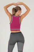 DoReMi Seamless Crop Renk Bloklu Spor Bluz - 6