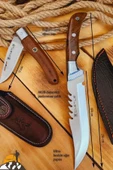 Ceviz Sap Outdoor Kamp Bıçağı Çakısı Piknik Bıçak Çakı Mutfak Bıçağı Kılıflı ( KMP-01 ) - 4