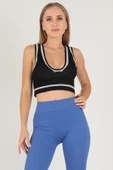 DoReMi Seamless Crop Renk Bloklu Spor Bluz - 1