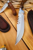 Ceviz Sap Outdoor Kamp Bıçağı Çakısı Piknik Bıçak Çakı Mutfak Bıçağı Kılıflı ( KMP-01 ) - 2