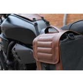 SHAD CAFE RACER KAHVERENGİ RETRO YAN ÇANTA SADDLE BAG X0SR38 thumbnail 6