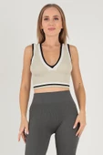 DoReMi Seamless Crop Renk Bloklu Spor Bluz - 7