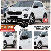 Kia Sportage 2016-2021 Sinyalli Uyumlu Batman Yarasa Ayna Kapağı Piano Black ABS Plastik Sağ Sol Takım thumbnail 1