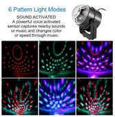 Disko Topu Parti Işıkları 7 Renk Led  Usb Girişli Sese Duyarlı Rgb Uzaktan Kumandalı - 4