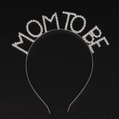 Periboia Kristal Taşlı Gümüş Renk Mom to Be Tacı Anne Tacı - 1