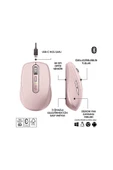 logitech MX Anywhere 3S Kompakt 8000 DPI Optik Sensörlü Sessiz Bluetooth Kablosuz Mouse - Pembe - 2