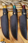 Epoksi Ceviz Sap Outdoor Kamp Bıçağı Çakısı Piknik Bıçak Çakı Mutfak Bıçağı Kılıflı ( KMP-02 ) - 5