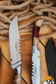 Epoksi Ceviz Sap Outdoor Kamp Bıçağı Çakısı Piknik Bıçak Çakı Mutfak Bıçağı Kılıflı ( KMP-02 ) - 3