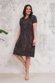 Kadın büyük beden desenli elbise DPNBA011 thumbnail 1