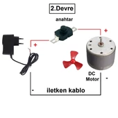 Kutulu 4 in 1 Basit Motor Deney Seti (4 Devre) - Öğrenci Elektrik Devresi - 3