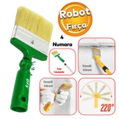 Boya Fırçası Robotik Kestirme Boyama Fırçası 180° Derece Kıvrılabilir Sap Takılabilir İç Dış Cephe thumbnail 1