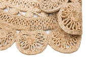 Solo Koleksiyonu Jüt ile üretilen el dokuma sisal kilim CA-105 Dhurrie XW - 4