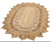 Solo Koleksiyonu Jüt ile üretilen el dokuma sisal kilim CA-109 Natural XW - 4