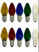 Bizim 10W Beş Farklı Renk (Kırmızı, Sarı, Mavi, Yeşil, Günışığı) E14 Duylu Dim Edilebilir Mum Ampul (Toplam 10 Adet) - 2